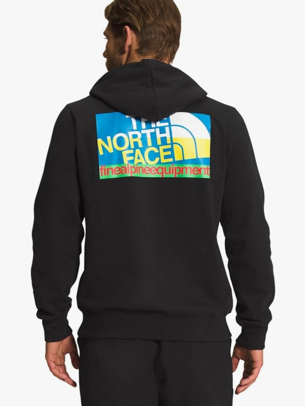 The North Face Mens Medium Graphic Injection Hoodie Black/Brilliant Colors